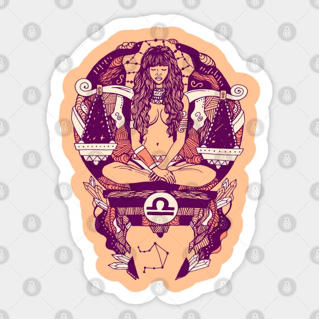 Peach Libra Beauty Sticker by kenallouis